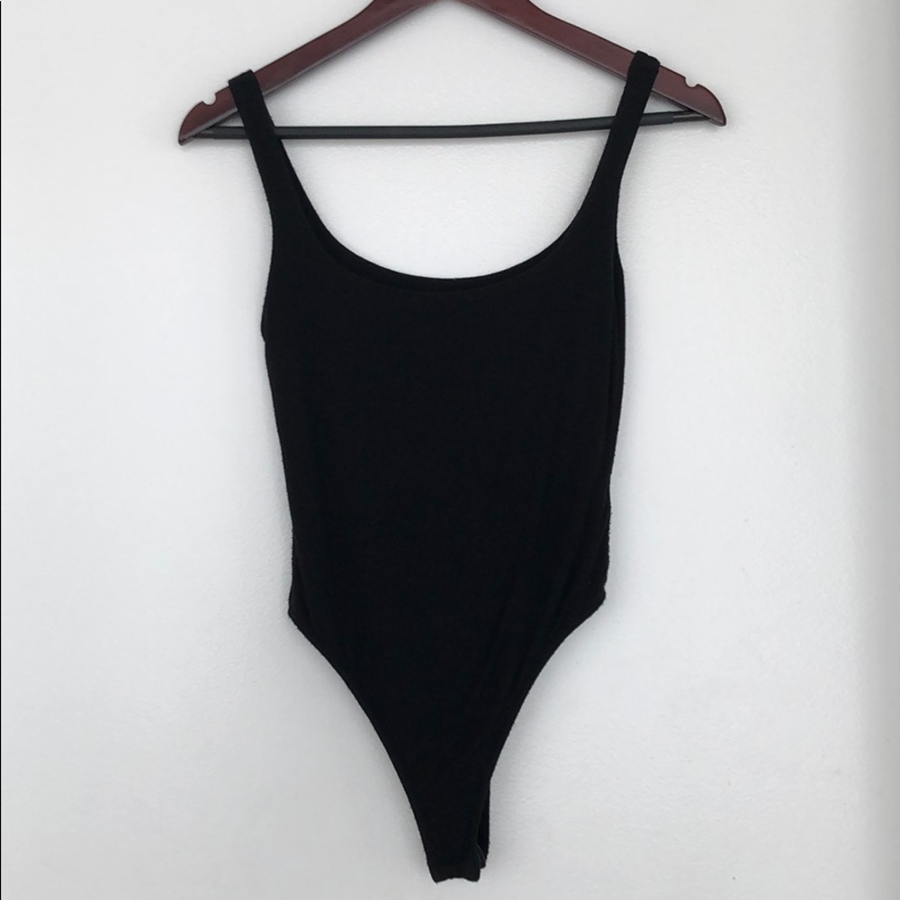 Black tank top body suit